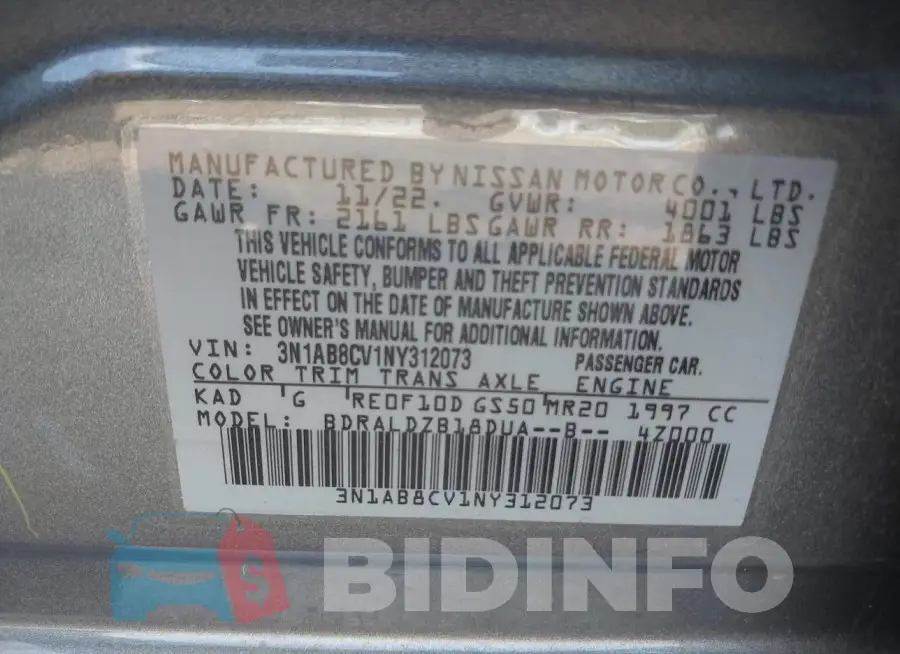3N1AB8CV1NY312073 Photo# 9