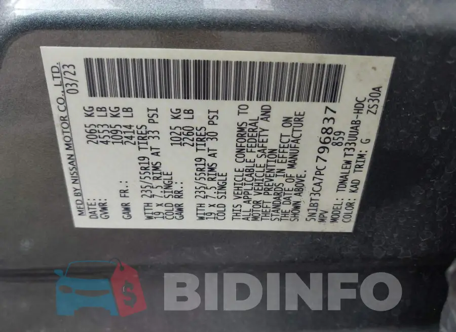 5N1BT3CA7PC796837 Photo# 9