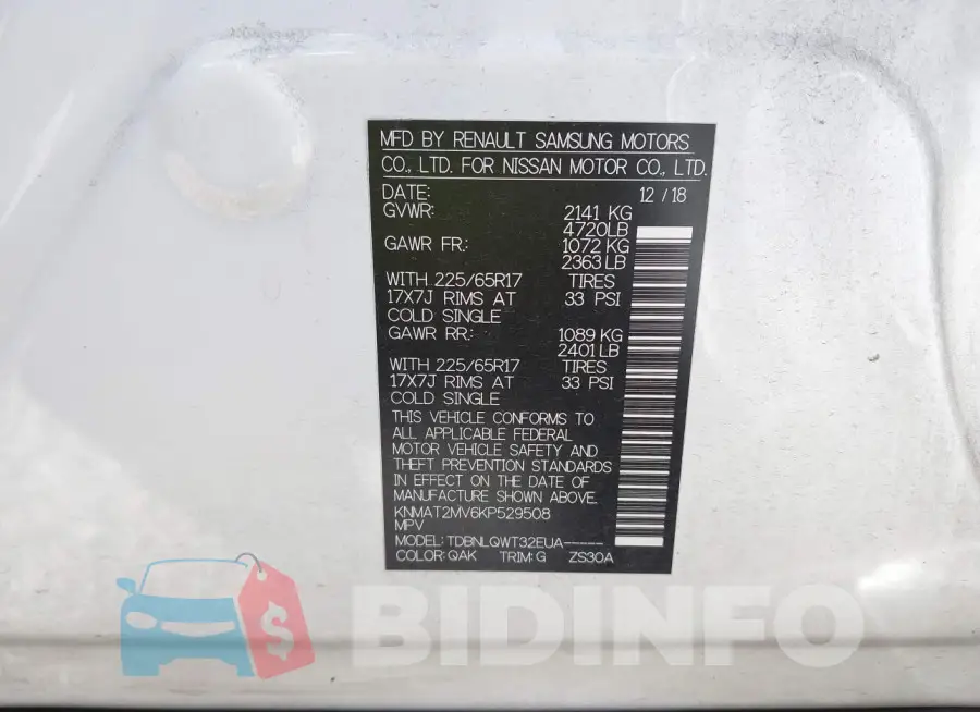 KNMAT2MV6KP529508 Photo# 9