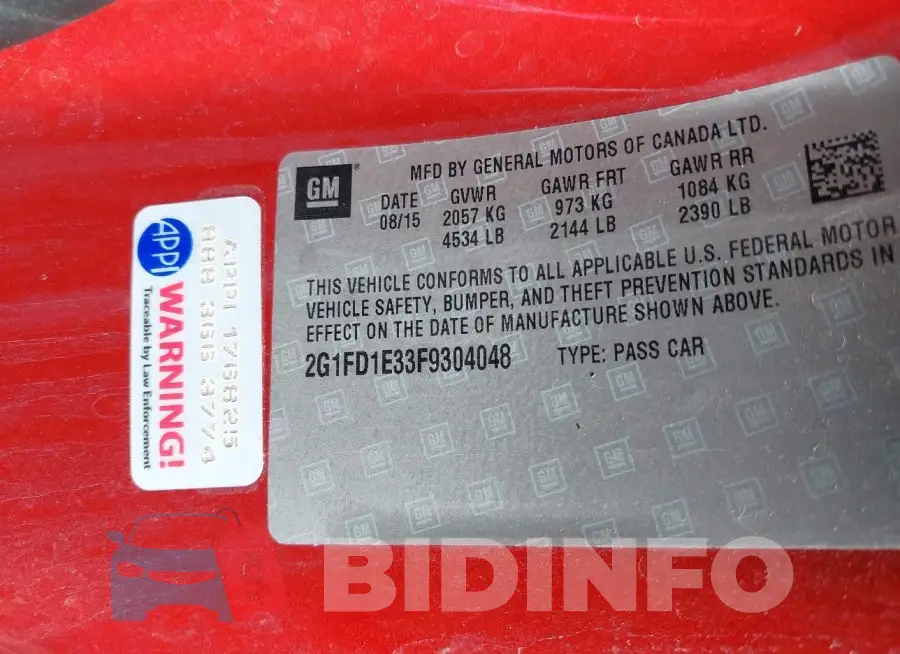 2G1FD1E33F9304048 Photo# 9