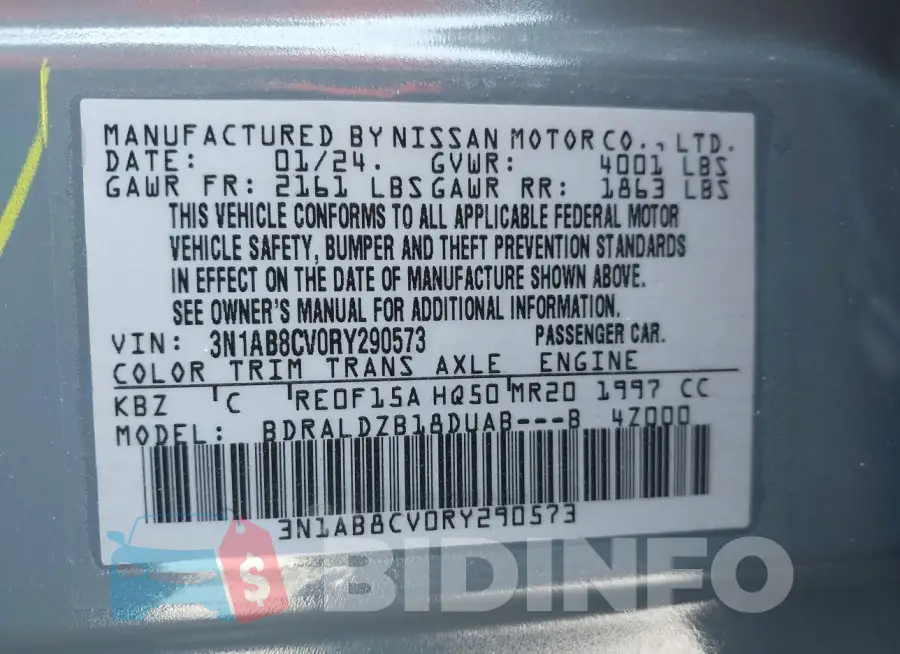 3N1AB8CV0RY290573 Photo# 9
