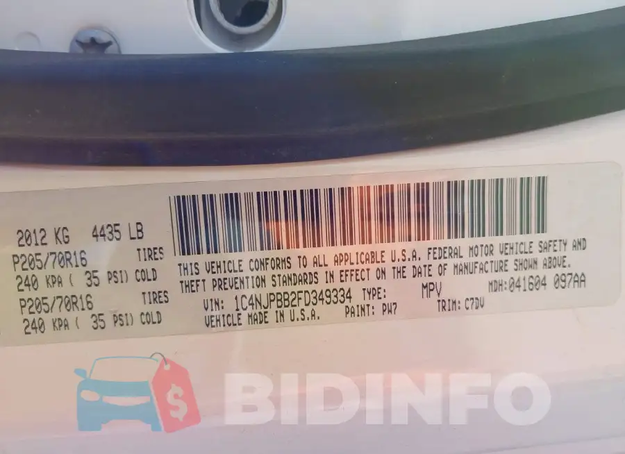 1C4NJPBB2FD349334 Photo# 9
