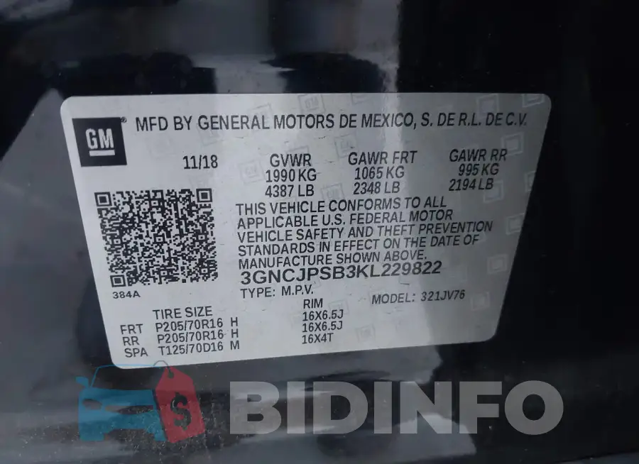 3GNCJPSB3KL229822 Photo# 9