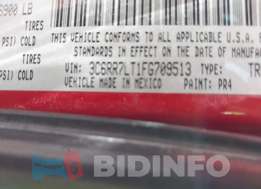 3C6RR7LT1FG709513 Photo# 9