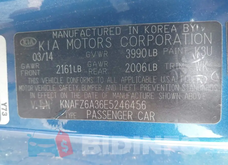 KNAFZ6A36E5246456 Photo# 9