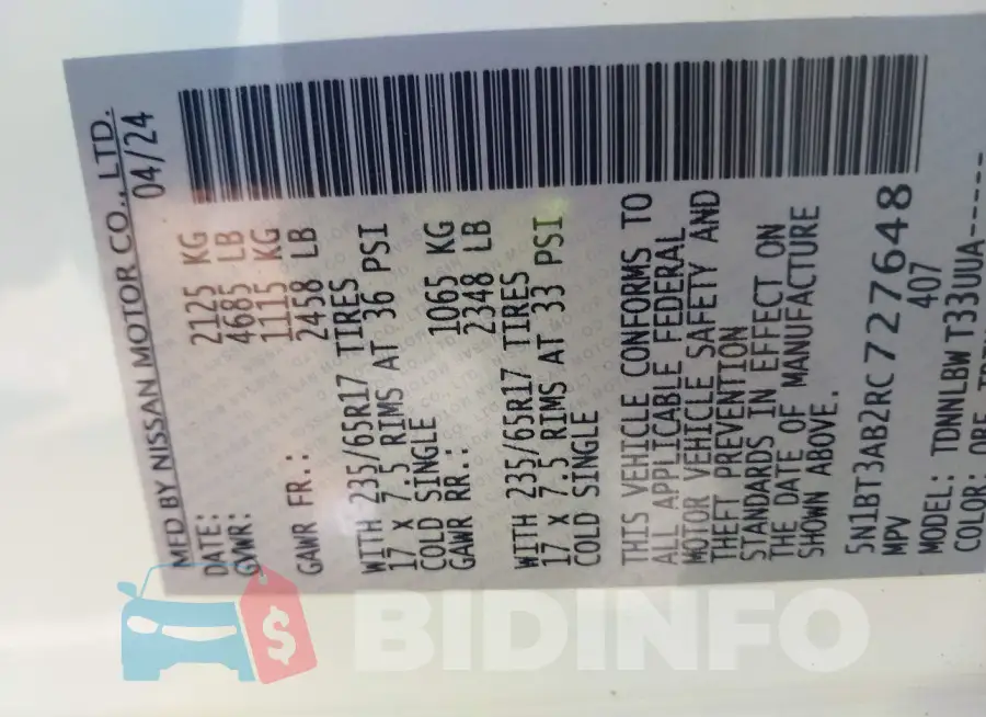5N1BT3AB2RC727648 Photo# 9