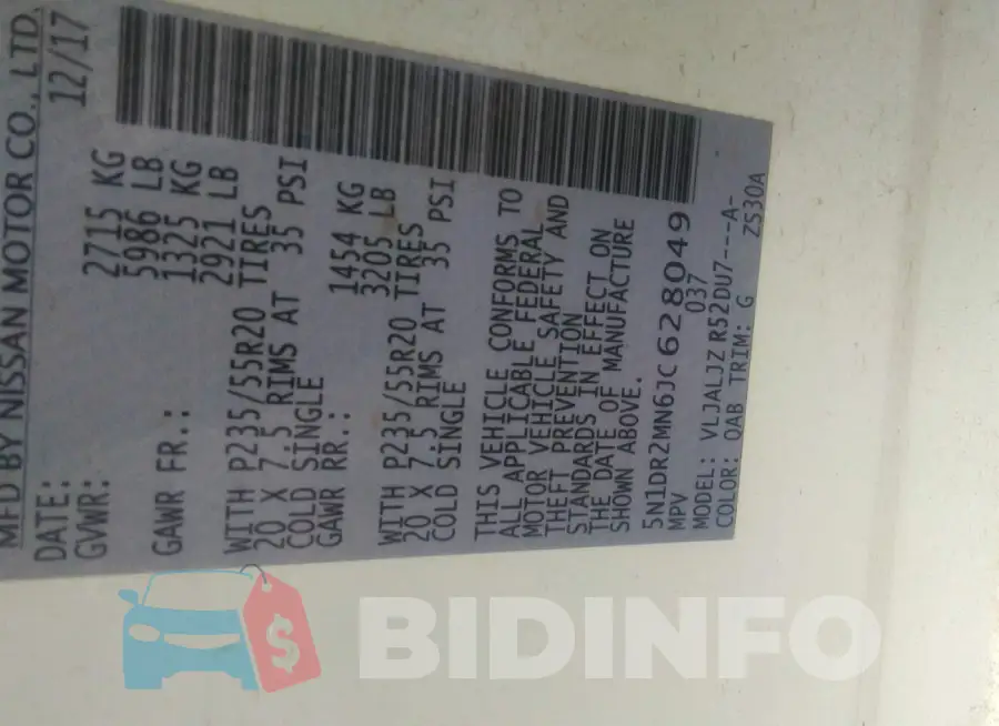 5N1DR2MN6JC628049 Photo# 9