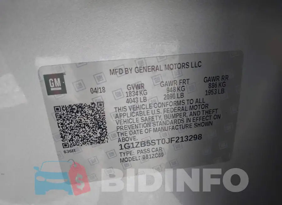 1G1ZB5ST0JF213298 Photo# 9