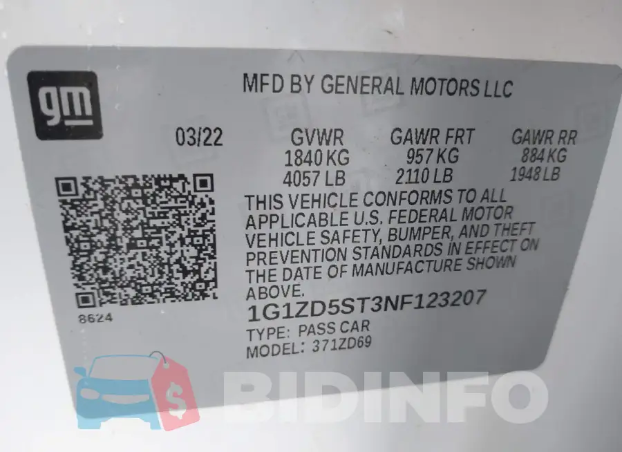 1G1ZD5ST3NF123207 Photo# 9