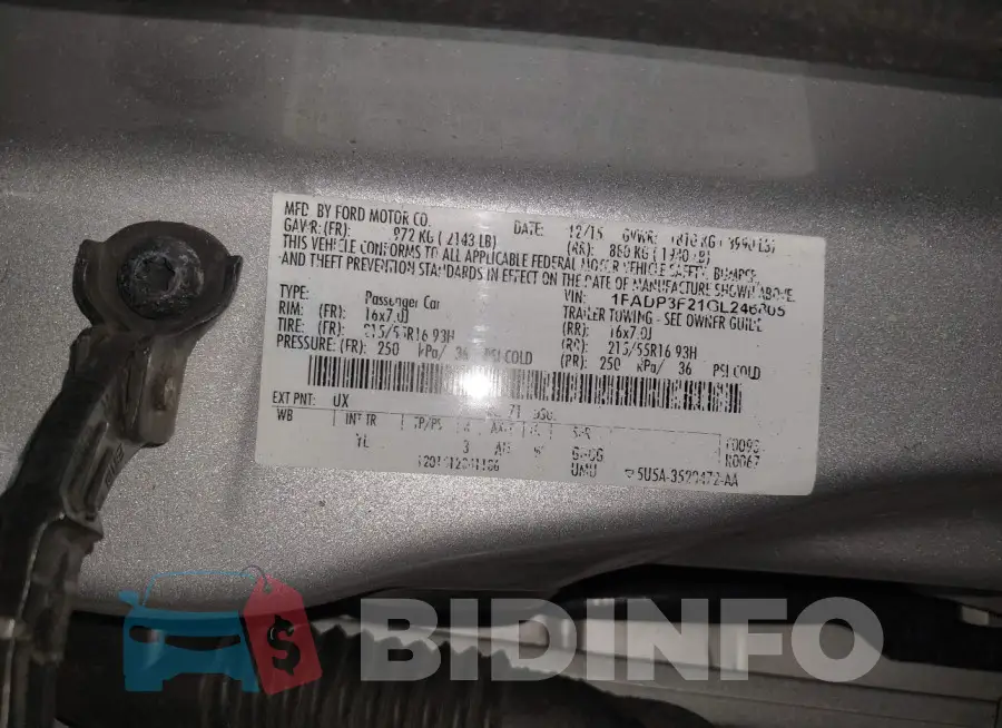 1FADP3F21GL246805 Photo# 9