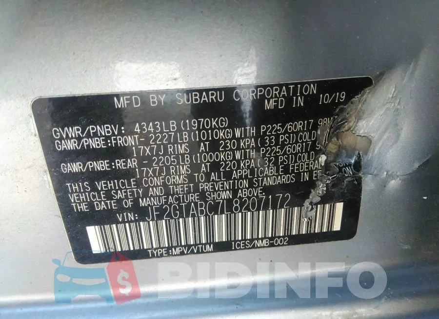 JF2GTABC7L8207172 Photo# 9