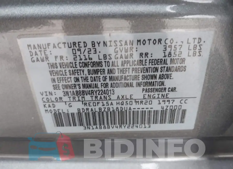 3N1AB8BV4RY224013 Photo# 9
