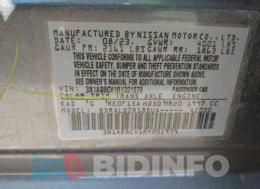 3N1AB8CV1RY201979 Photo# 7