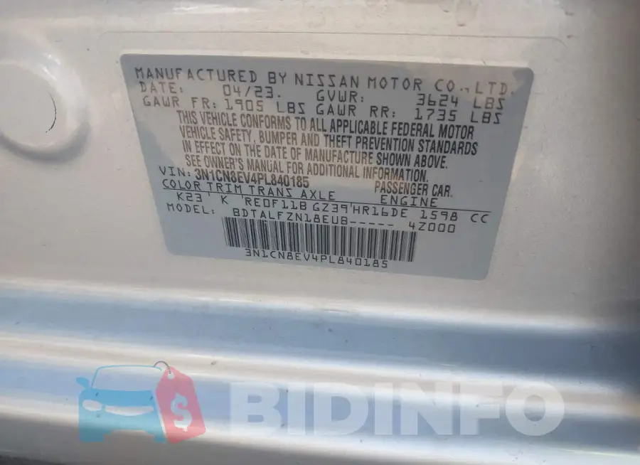 3N1CN8EV4PL840185 Photo# 9