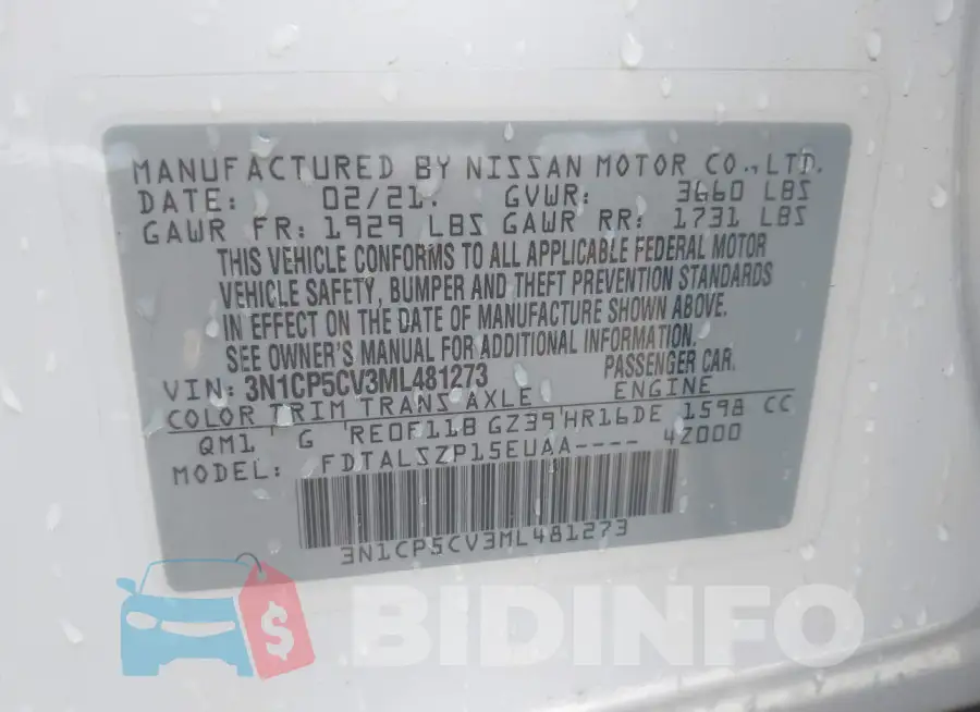 3N1CP5CV3ML481273 Photo# 9