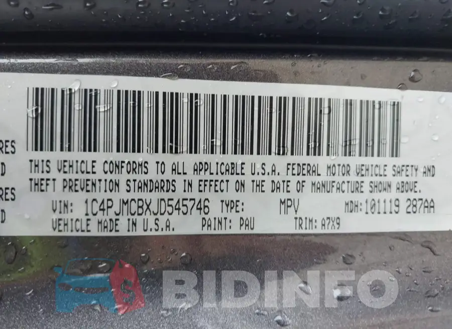 1C4PJMCBXJD545746 Photo# 9