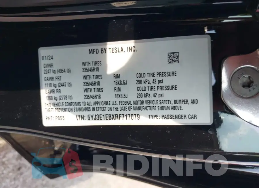 5YJ3E1EBXRF717079 Photo# 9