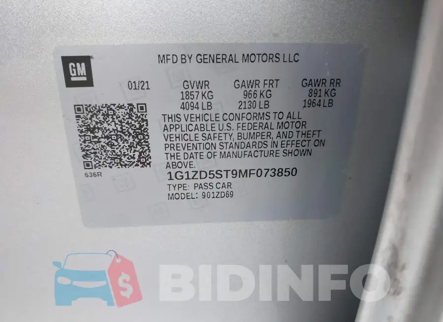 1G1ZD5ST9MF073850 Photo# 9