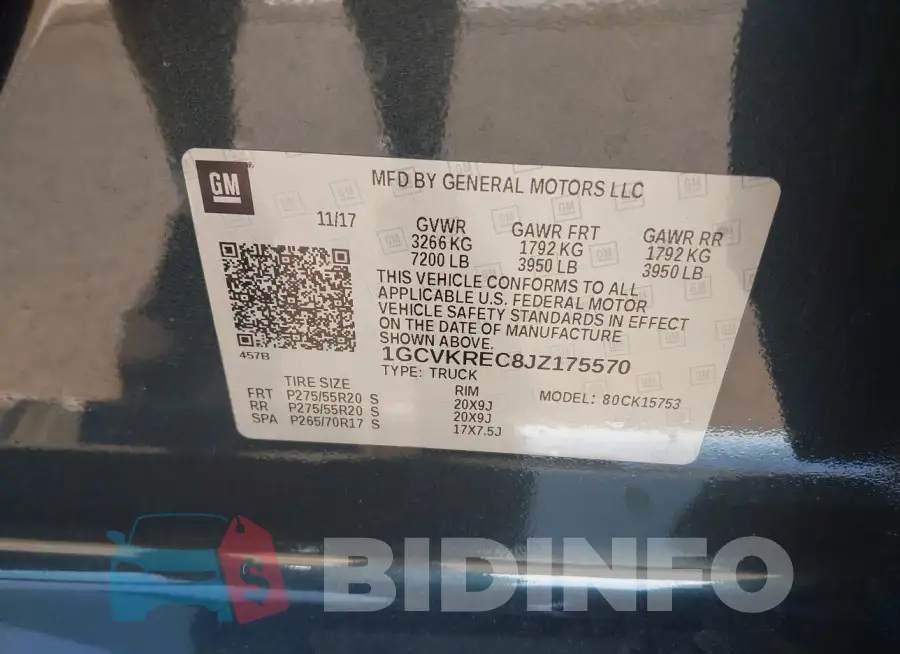 1GCVKREC8JZ175570 Photo# 9