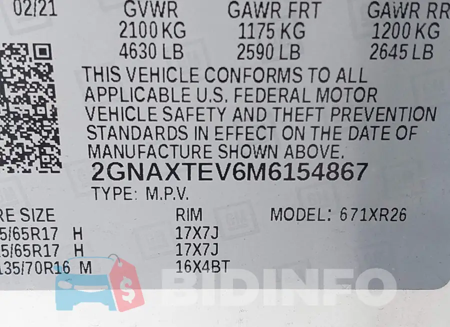 2GNAXTEV6M6154867 Photo# 8