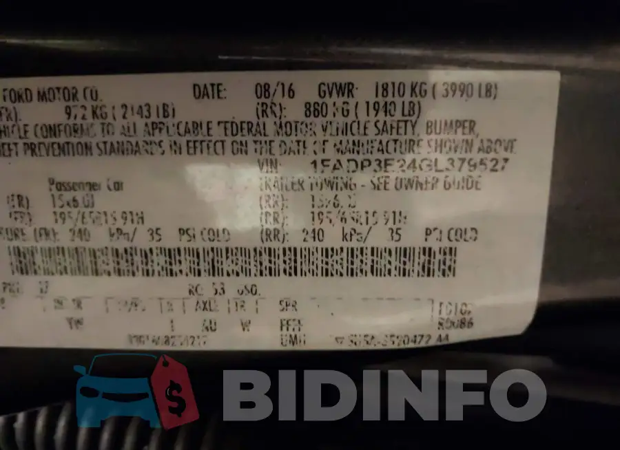 1FADP3E24GL379527 Photo# 9
