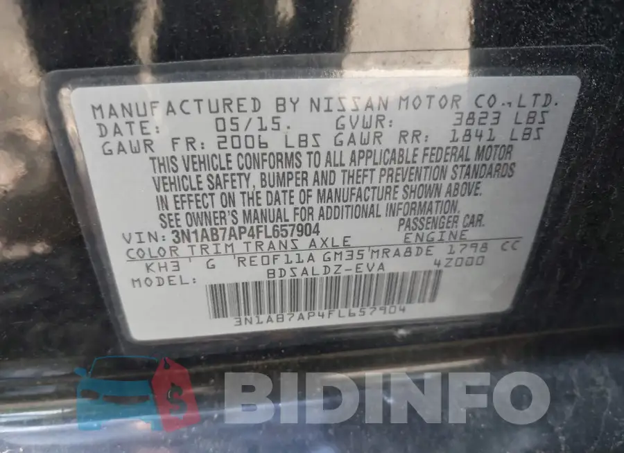 3N1AB7AP4FL657904 Photo# 9