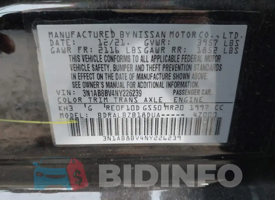 3N1AB8BV4NY226239 Photo# 9