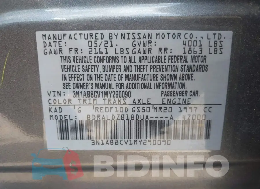 3N1AB8CV1MY290090 Photo# 9