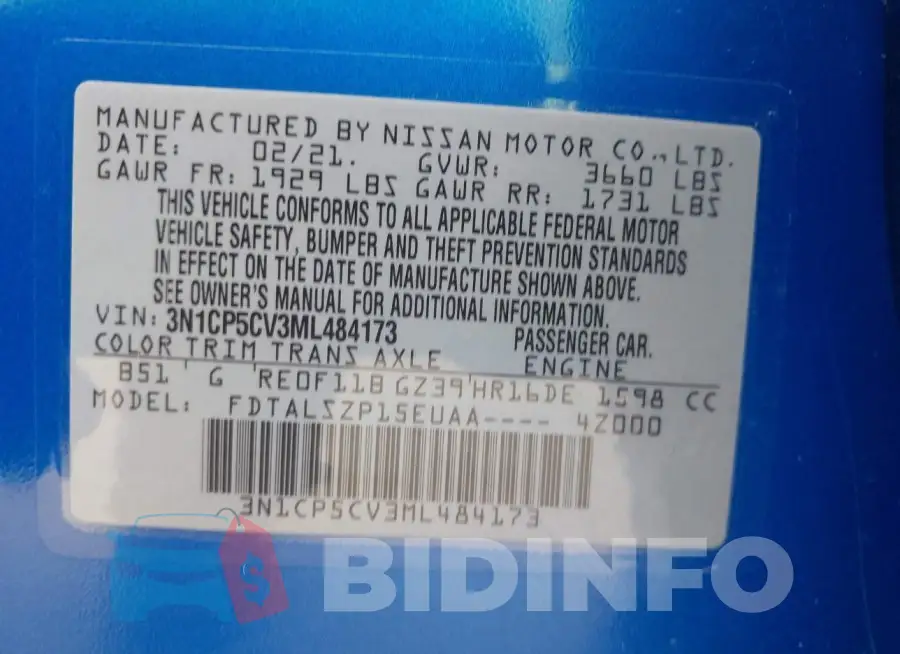 3N1CP5CV3ML484173 Photo# 9