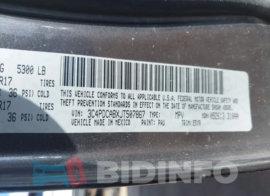 3C4PDCABXJT507867 Photo# 9