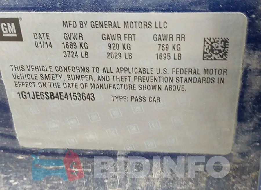 1G1JE6SB4E4153643 Photo# 9