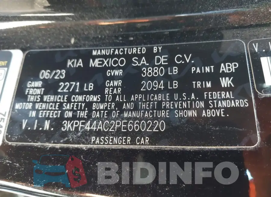 3KPF44AC2PE660220 Photo# 9