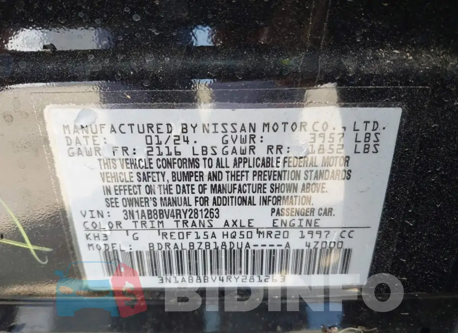 3N1AB8BV4RY281263 Photo# 9