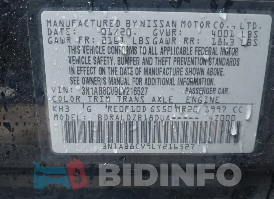 3N1AB8CV9LY216527 Photo# 9