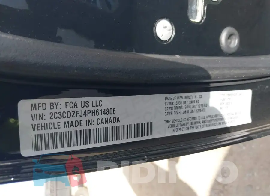 2C3CDZFJ4PH614808 Photo# 9