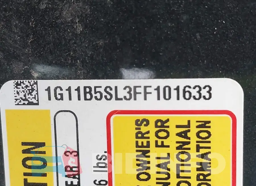 1G11B5SL3FF101633 Photo# 9