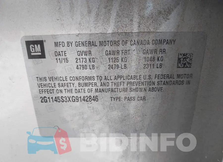 2G1145S3XG9142846 Photo# 9