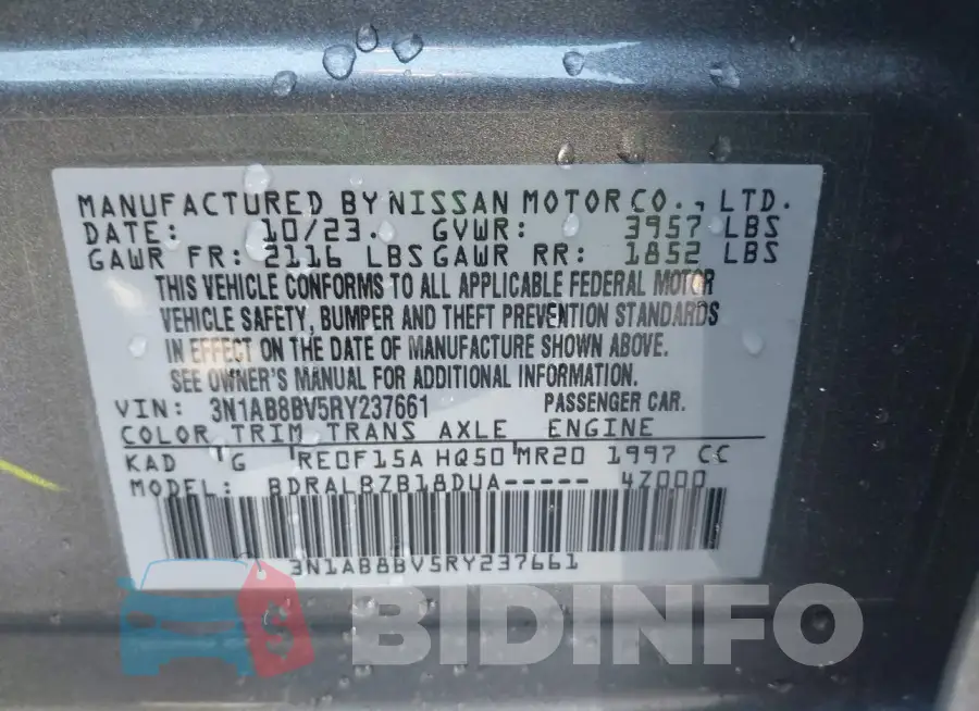 3N1AB8BV5RY237661 Photo# 9