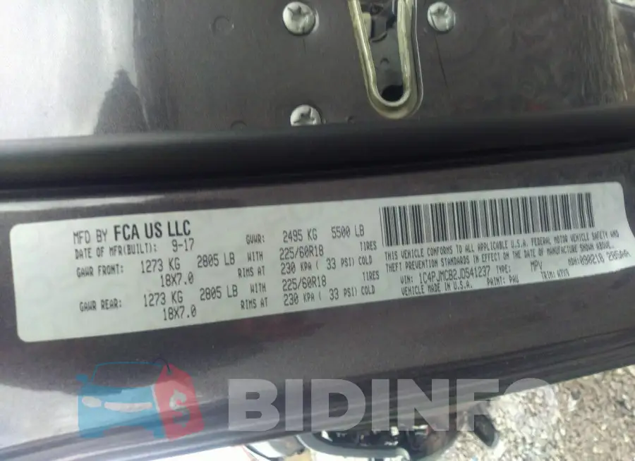 1C4PJMCB2JD541237 Photo# 9