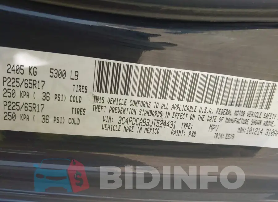 3C4PDCAB3JT524431 Photo# 9
