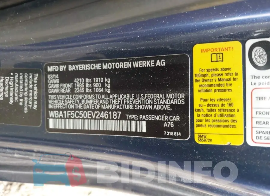 WBA1F5C50EV246187 Photo# 9