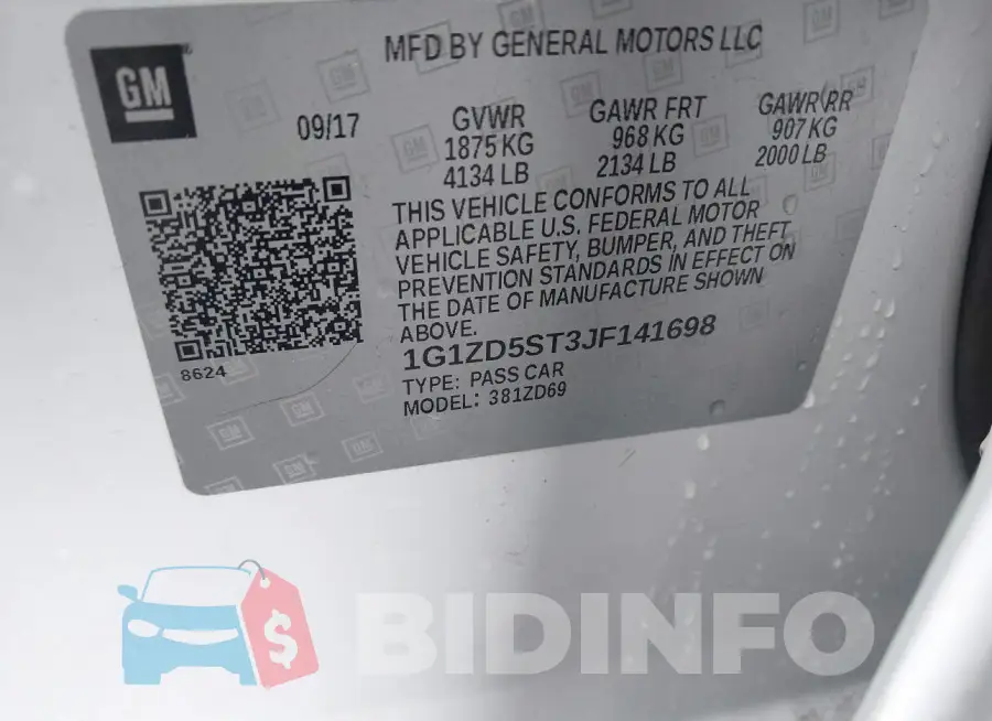 1G1ZD5ST3JF141698 Photo# 9