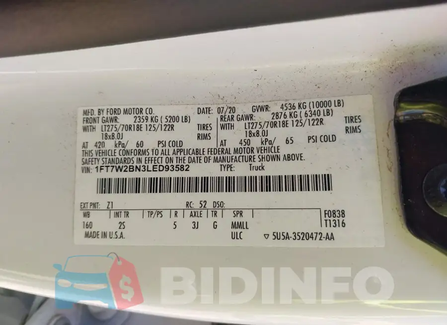 1FT7W2BN3LED93582 Photo# 9