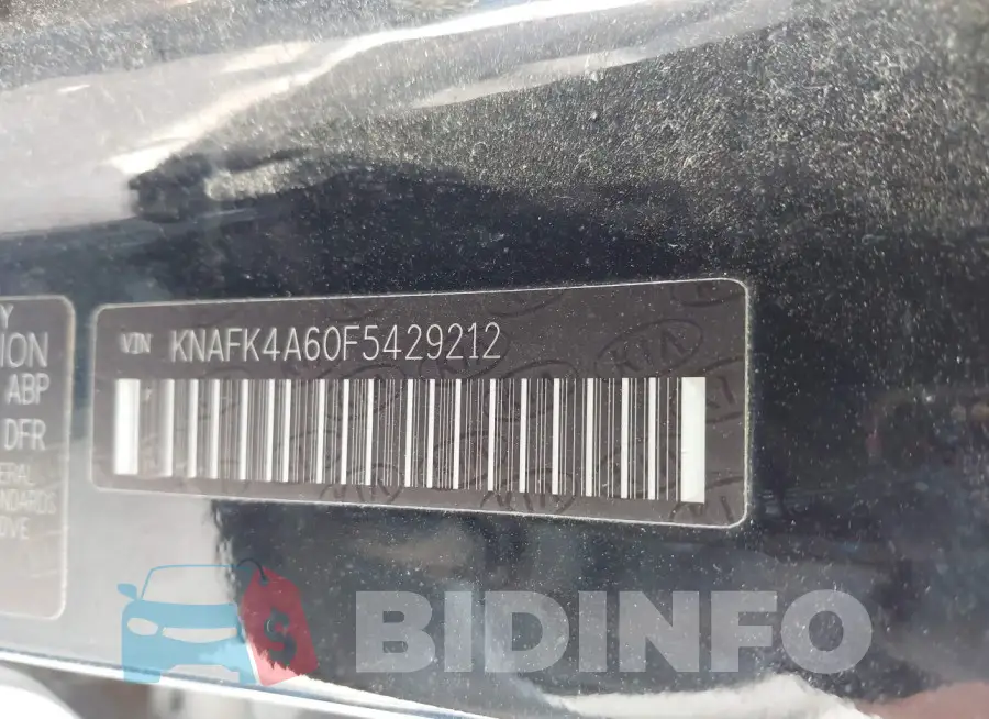 KNAFK4A60F5429212 Photo# 9