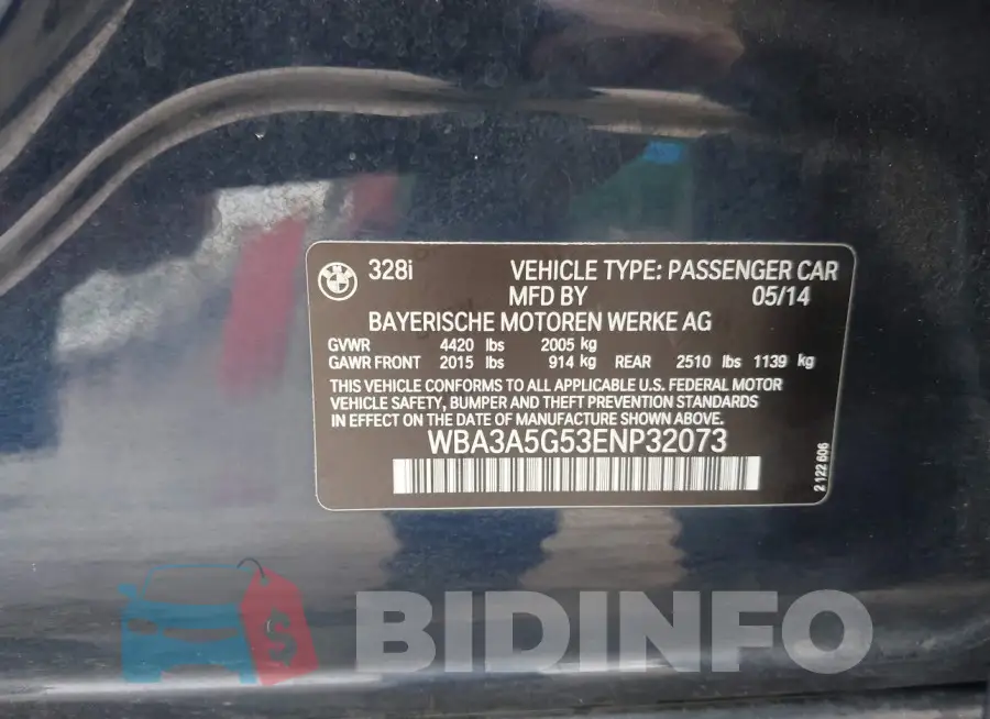 WBA3A5G53ENP32073 Photo# 9