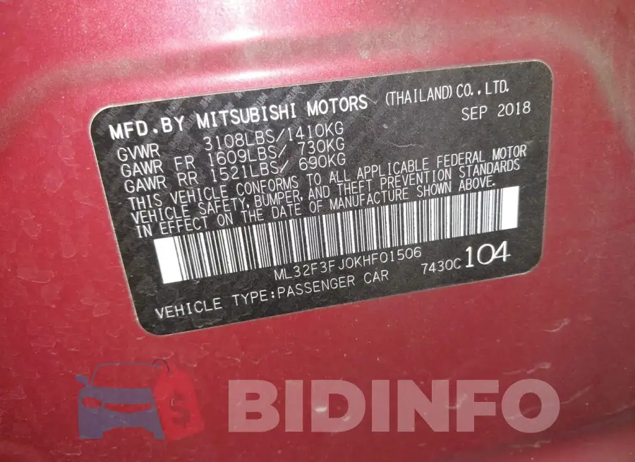 ML32F3FJ0KHF01506 Photo# 9