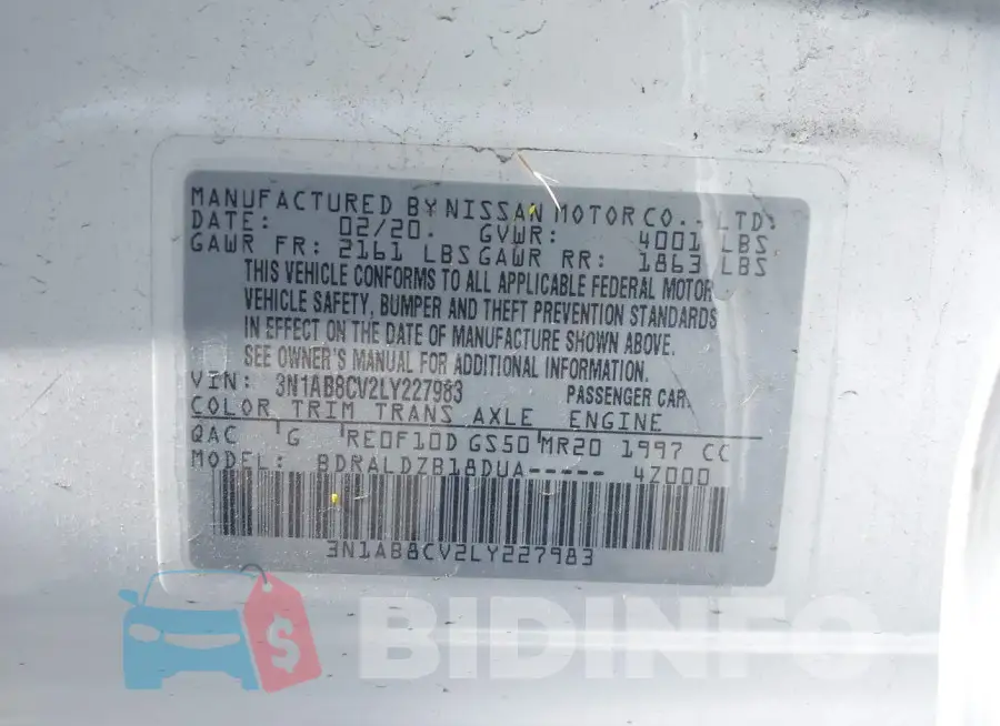 3N1AB8CV2LY227983 Photo# 9