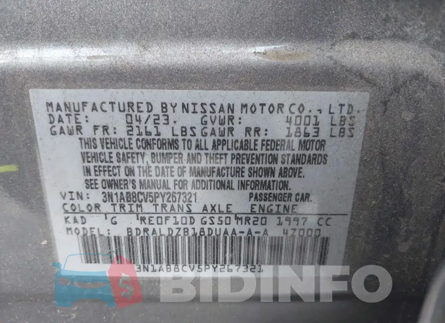 3N1AB8CV5PY267321 Photo# 9
