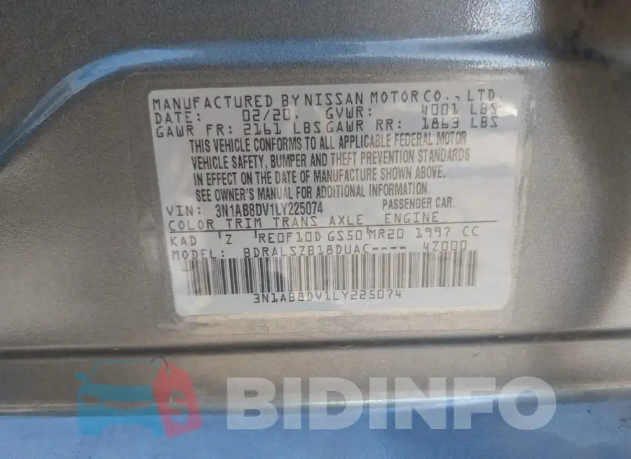 3N1AB8DV1LY225074 Photo# 9
