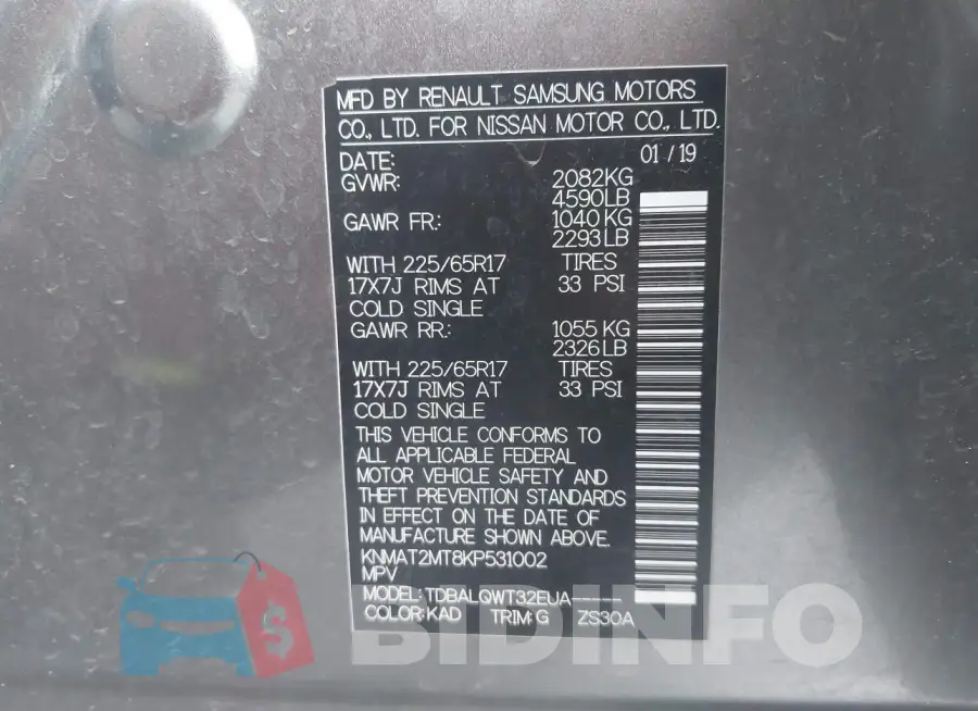 KNMAT2MT8KP531002 Photo# 9